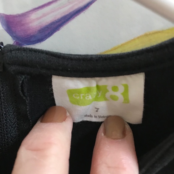 Girls size 7 dress black and cream - Picture 3 of 6